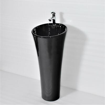 InArt Basin Pedestal Sink - Bathroom Standing Sink Black 40x40 CM - InArt-Studio-USA