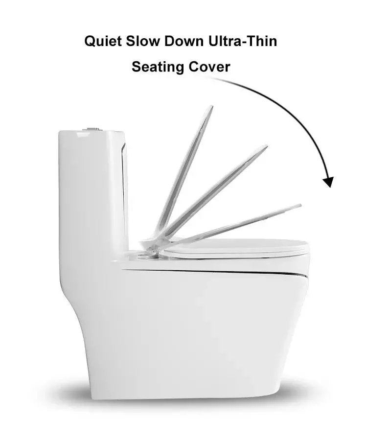 InArt Dual-Flush Siphon Flushing Rimless Elongated One-Piece Toilet (Seat Included) Rough-In Size: 12 '' Grey Matt - InArt-Studio-USA