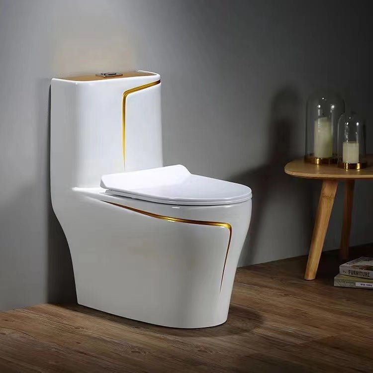 InArt Dual-Flush Siphon Flushing Rimless Elongated One-Piece Toilet (S