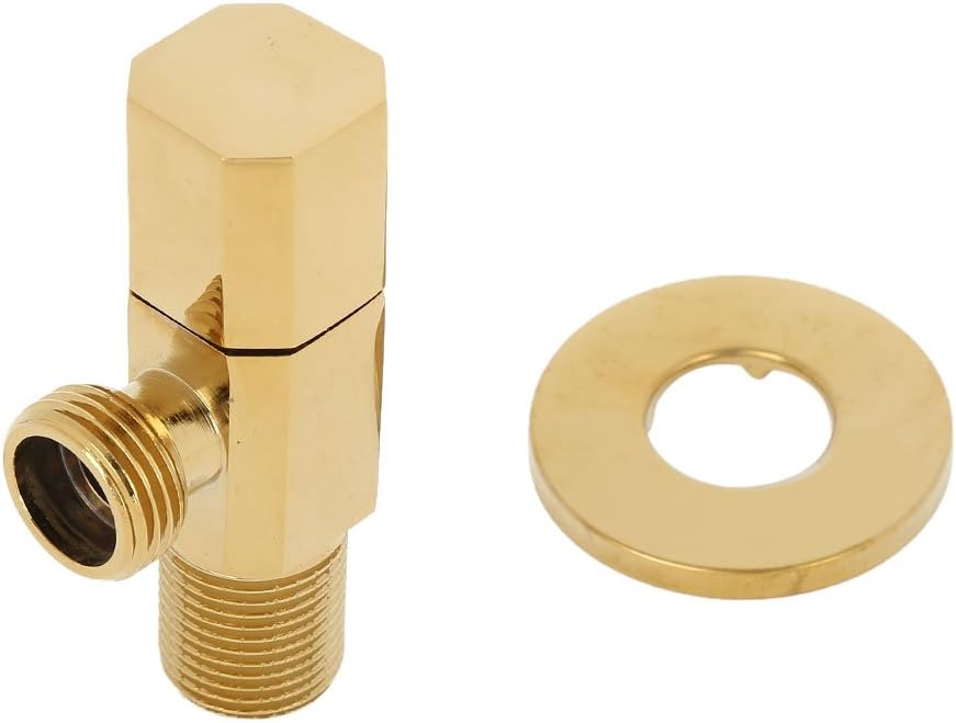 InArt Golden Color Brass 1 Pcs Brass Angle Shut Off Valve 1/2" Toilet Water Stop Valve - InArt-Studio-USA