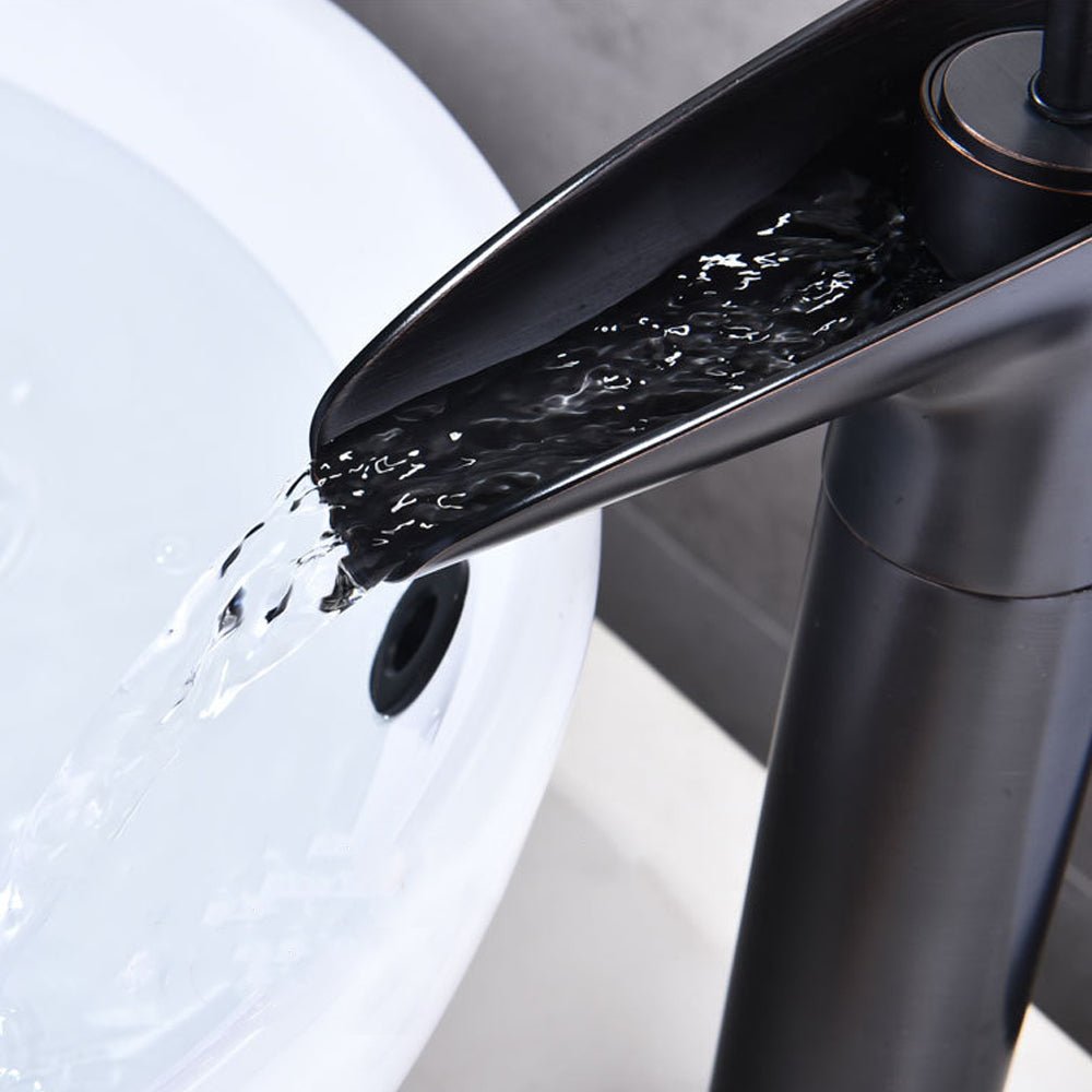InArt Single-Handle Vessel Sink Faucet in Matte Black