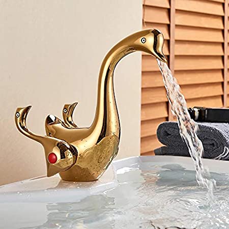 gold swan vessel sink faucet inart