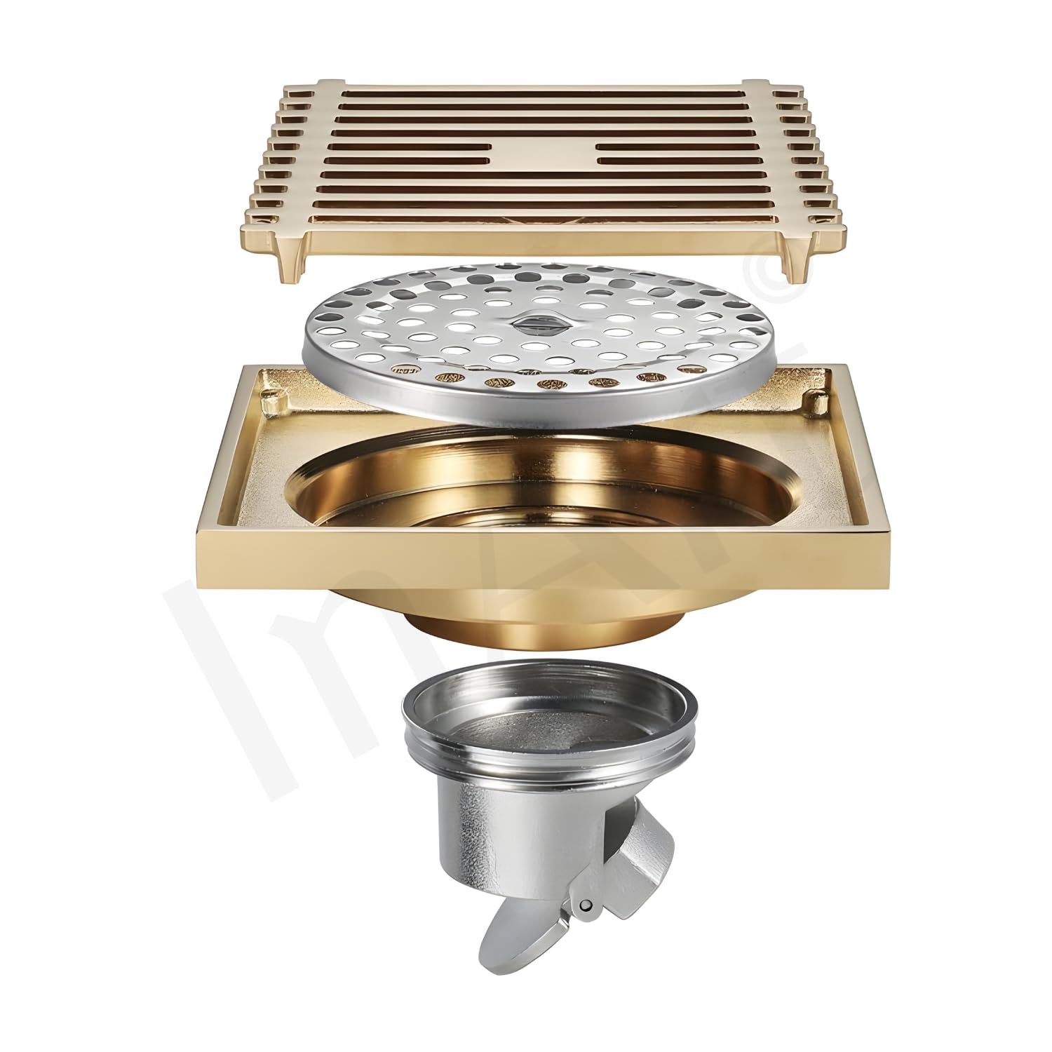 InArt Antique brass / antique bronze (matte) finish Brass Square drain view 4