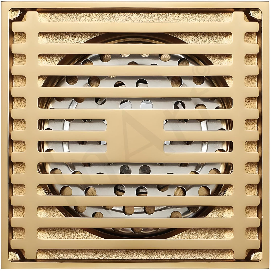 InArt Antique brass / antique bronze (matte) finish Brass Square drain view 1