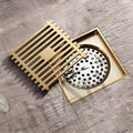 InArt Antique brass / antique bronze (matte) finish Brass Square drain view 1