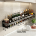 InArt No-Drill Wall-Mounted Spice Rack & Condiment Shelf dimensions & scale for a U.S. ecommerce listing. Product type: general home product. Visible variant shown: Color: Gray 60cm.