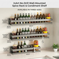 InArt No-Drill Wall-Mounted Spice Rack & Condiment Shelf variant comparison for a U.S. ecommerce listing. Product type: general home product. Visible variant shown: Color: Gray 60cm.