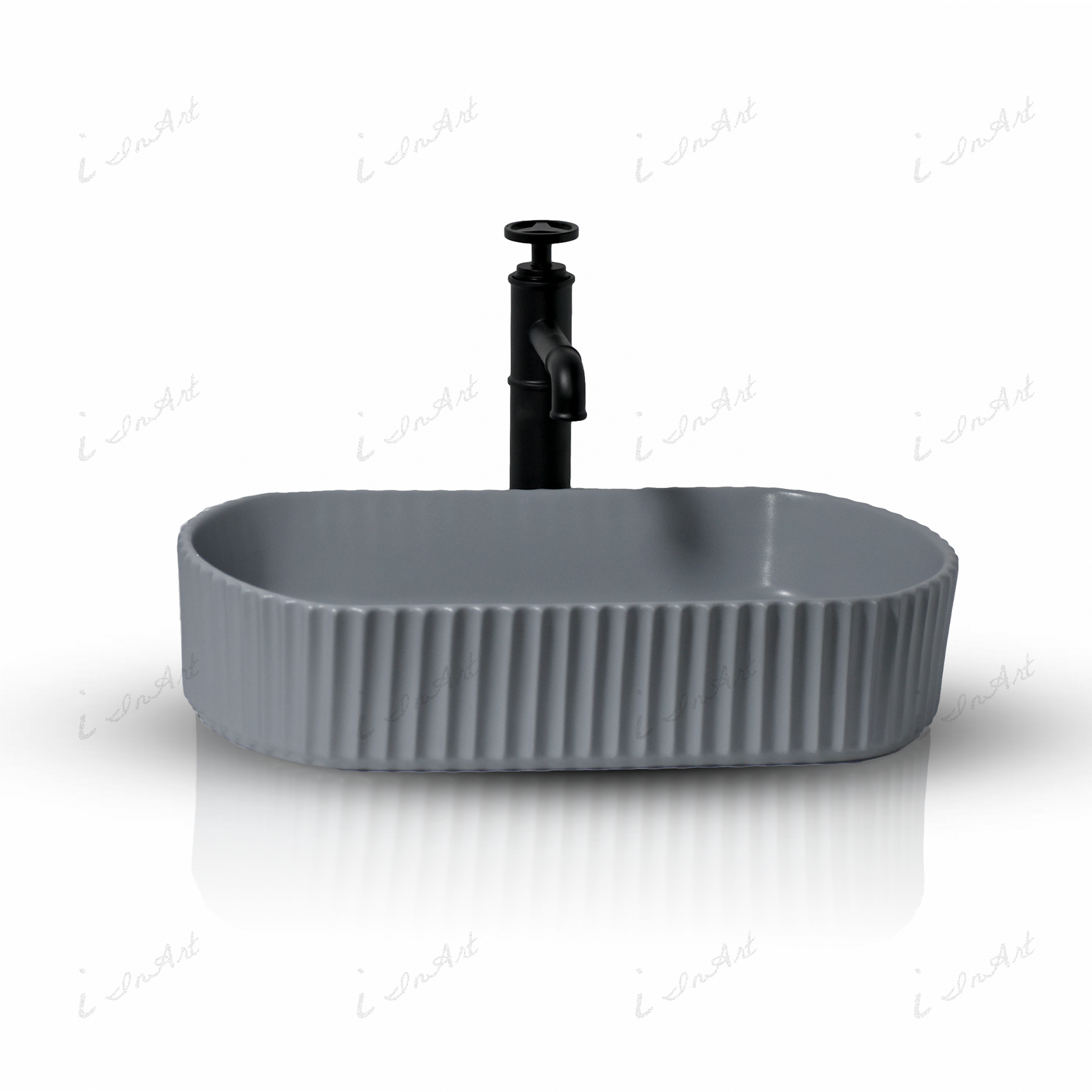 grey vessel sink inart