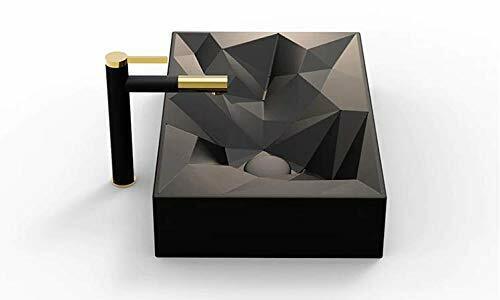 InArt Ceramic Above Counter Top Porcelain Vessel Sink Bowl For Lavatory 56 x 36 x 12 CM Black Matt - InArt-Studio-USA