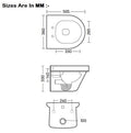 InArt Luxury Black Wall Mounted Toilet Rimless Flushing Ceramic - Seat Included - InArt-Studio-USA