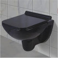 InArt Luxury Wall Mounted Glossy Black Toilet Rimless Flushing Ceramic - Seat Included - InArt-Studio-USA
