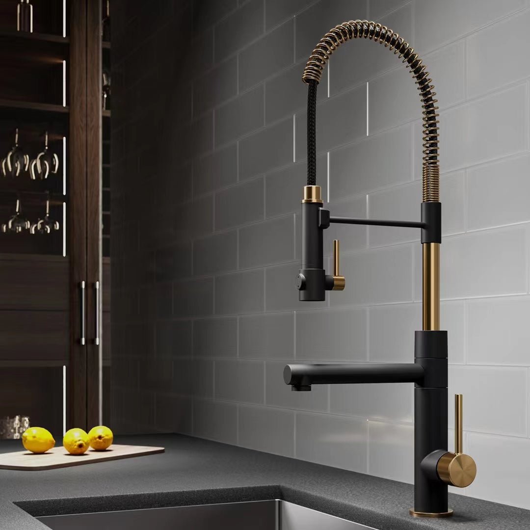 InArt Multifunctional Kitchen Faucet with Pre-rinse Sprayer and Rotating Pot Filler - InArt-Studio-USA
