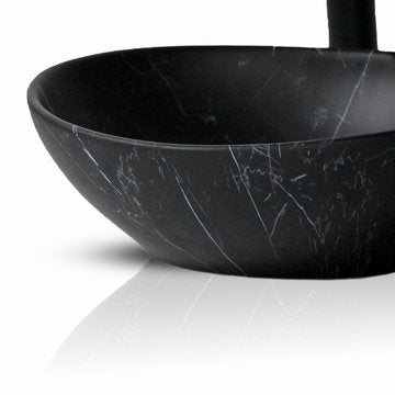 InArt Oval Bathroom Ceramic Vessel Sink Art Basin in Black Matt Color - InArt-Studio-USA
