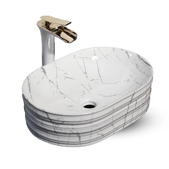 white marble glass bathroom sink inart