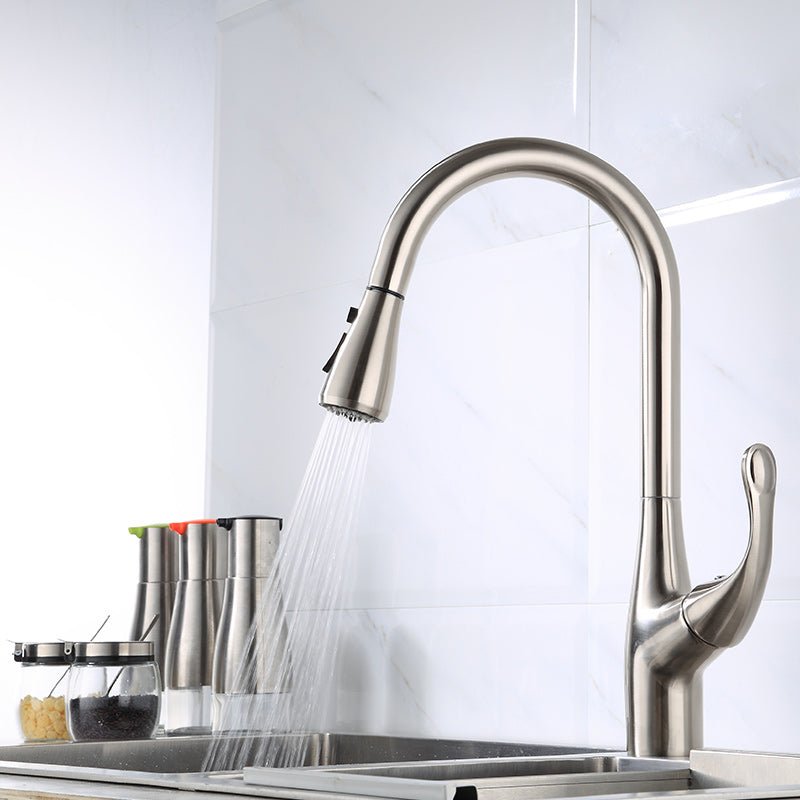 inart kitchen sink mixer faucet brushed chrome finish