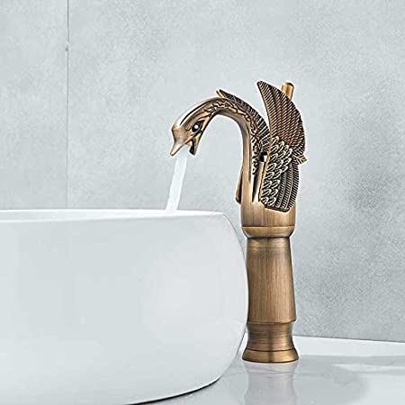 antique brass vessel sink faucet inart