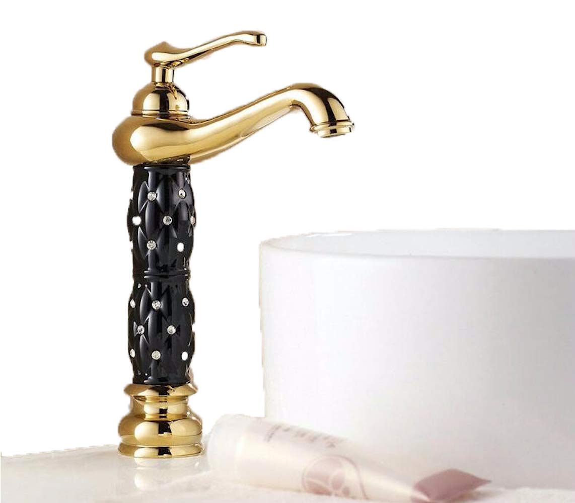 InArt Single-Handle Vessel Sink Faucet in Black Diamond