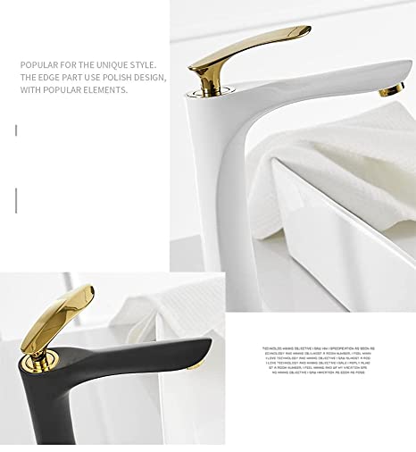 InArt Single-Handle Vessel Sink Faucet in Black Gold