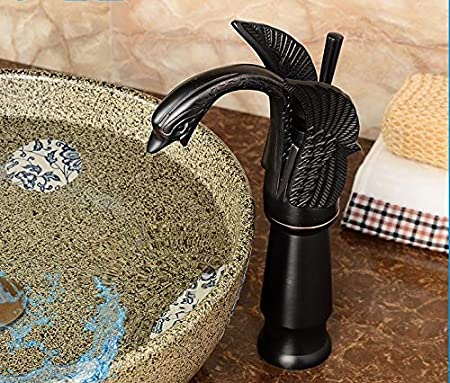 InArt Single-Handle Vessel Sink Faucet in Black