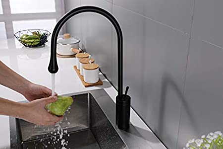 InArt Single-Handle Vessel Sink Faucet in Black