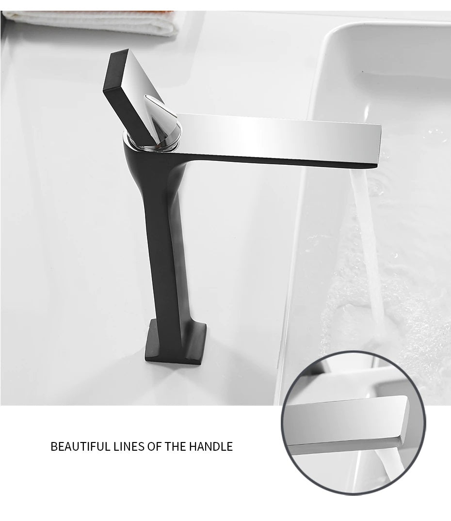 InArt Single-Handle Vessel Sink Faucet in Black Matt
