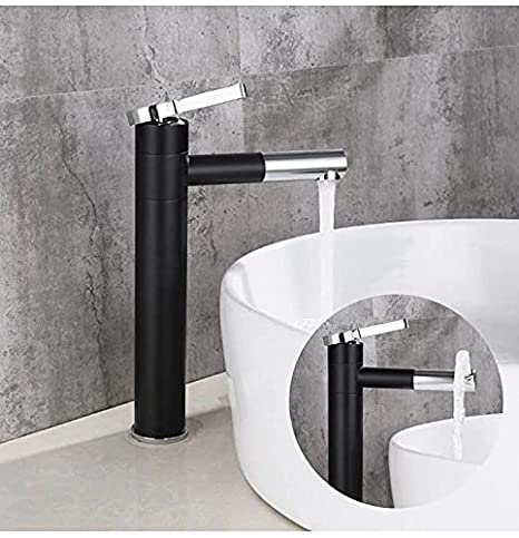 InArt Single-Handle Vessel Sink Faucet in Black Matte