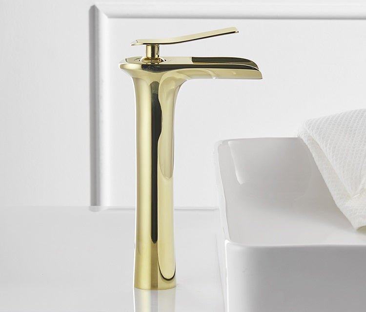 InArt Single-Handle Vessel Sink Faucet in Gold Color