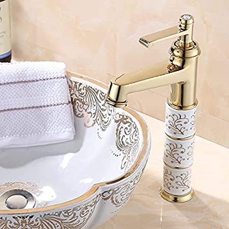 gold vessel sink faucet inart
