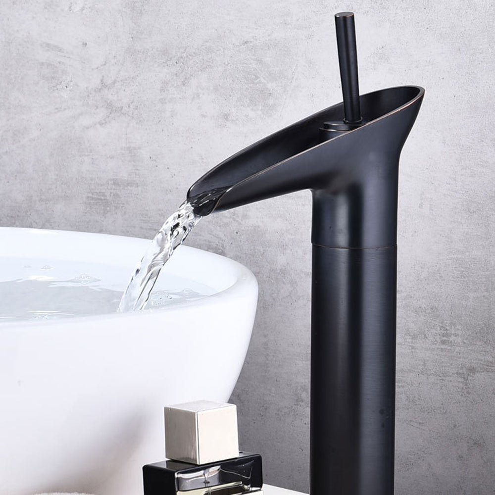 InArt Single-Handle Vessel Sink Faucet in Matte Black