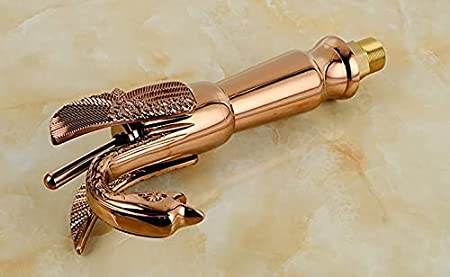 InArt Single-Handle Vessel Sink Faucet in Rose Gold
