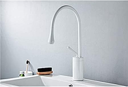 InArt Single-Handle Vessel Sink Faucet in White