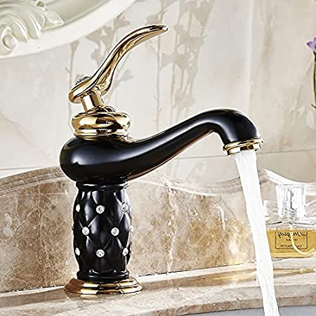InArt Single Hole Single-Handle Bathroom Faucet in Black Gold - InArt-Studio-USA
