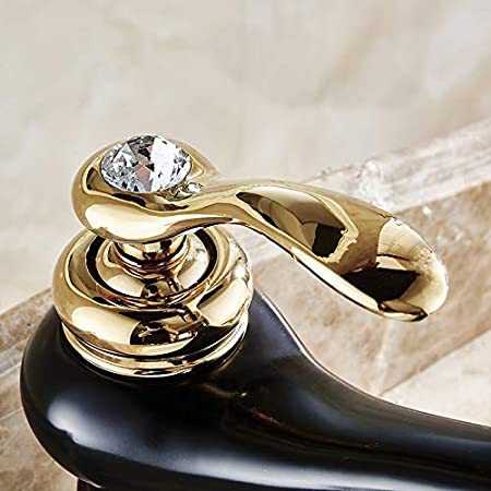 InArt Single Hole Single-Handle Bathroom Faucet in Black Gold - InArt-Studio-USA