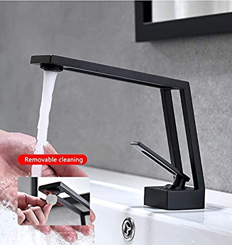 InArt Single Hole Single-Handle Bathroom Faucet in Black Matt - InArt-Studio-USA