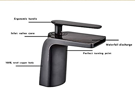 InArt Single Hole Single-Handle Bathroom Faucet in Black Matte - InArt-Studio-USA