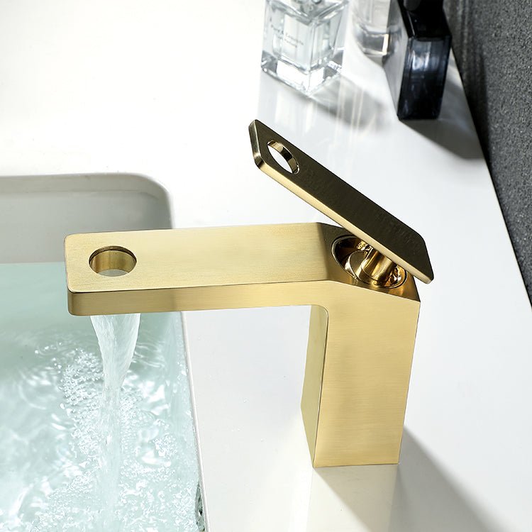 InArt Single Hole Single-Handle Bathroom Faucet in Gold - InArt-Studio-USA