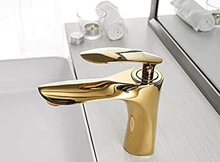 InArt Single Hole Single-Handle Bathroom Faucet in Gold - InArt-Studio-USA