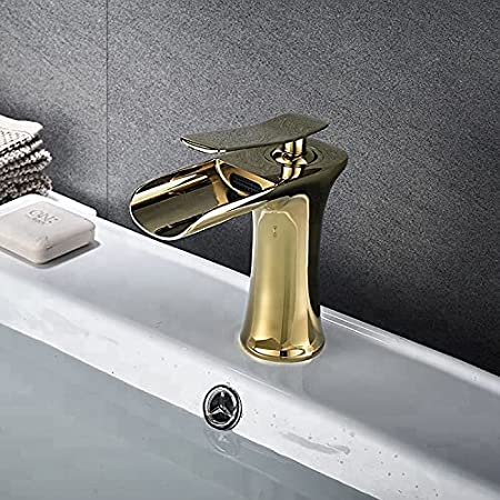 InArt Single Hole Single-Handle Bathroom Faucet in Gold - InArt-Studio-USA