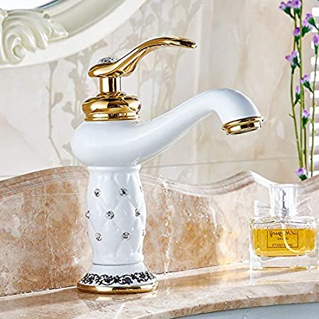 InArt Single Hole Single-Handle Bathroom Faucet in White Gold - InArt-Studio-USA