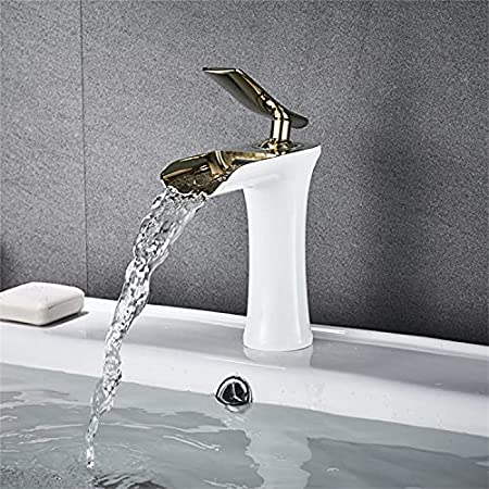 InArt Single Hole Single-Handle Bathroom Faucet in White Gold - InArt-Studio-USA