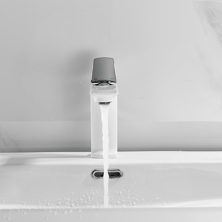 InArt Single Hole Single-Handle Bathroom Swan Faucet in White
