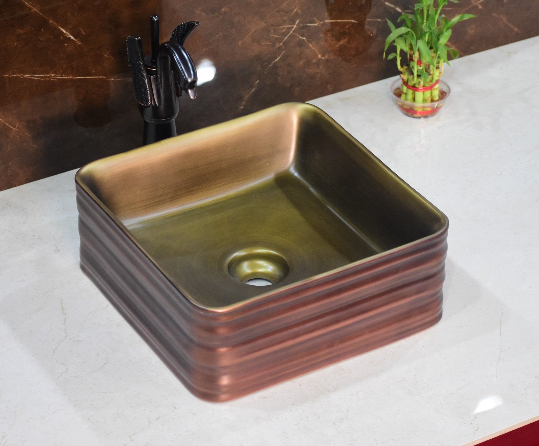 antique bronze vessel sink inart