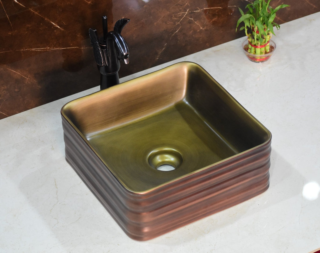 antique bronze vessel sink inart