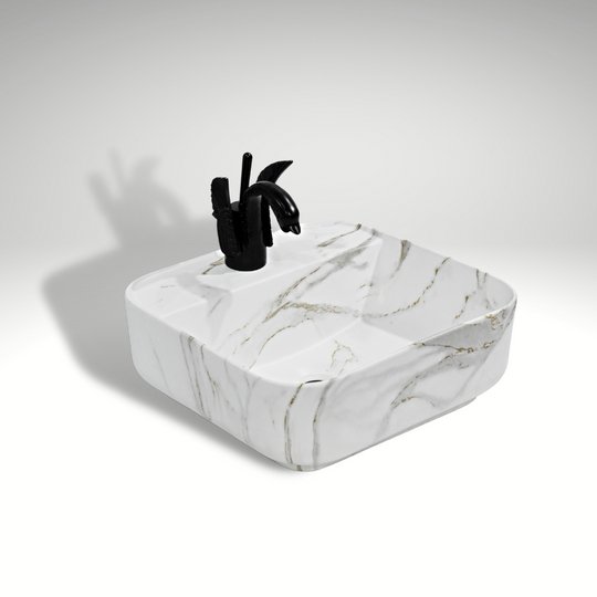 white bathroom sink inart